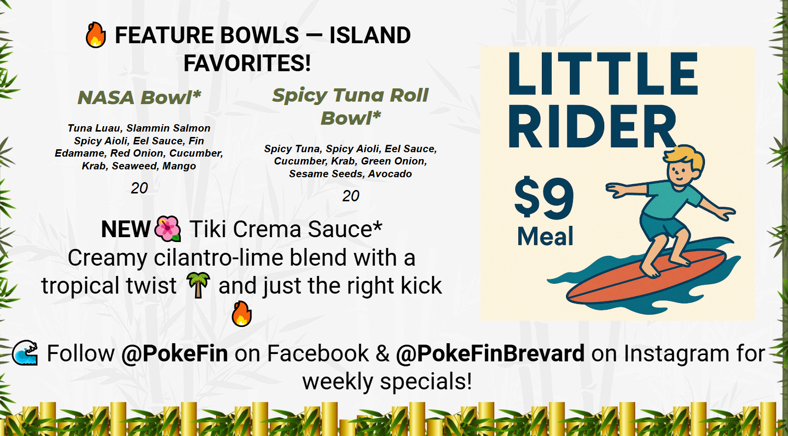 Feature Bowls and Little Rider Meal